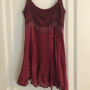 Free People Bead Embellished Slip Dress Small